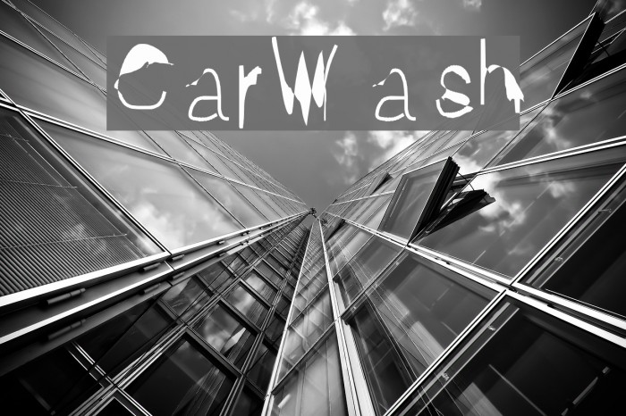 CarWash Font examples