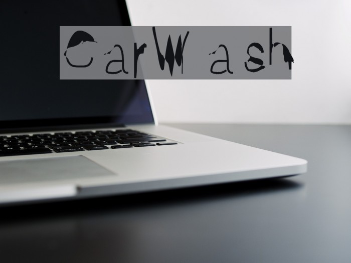 CarWash Font examples