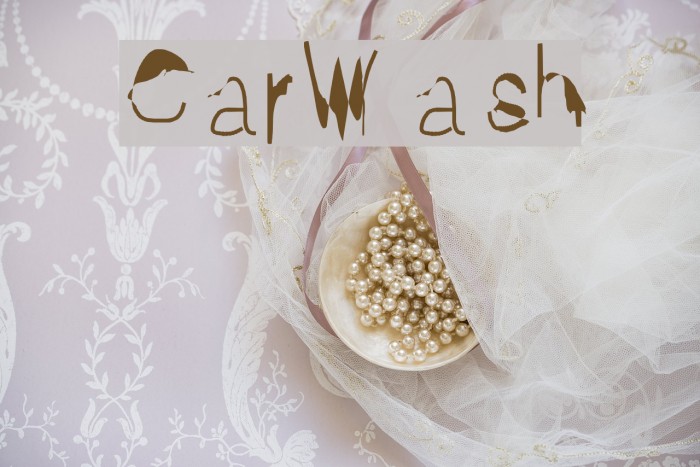 CarWash Font examples
