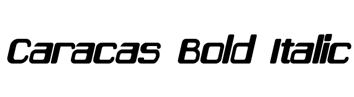 Caracas Bold Italic  免费字体下载