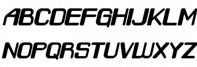 Caracas Bold Italic 字体 大写