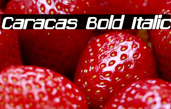 Caracas Bold Italic Example 2