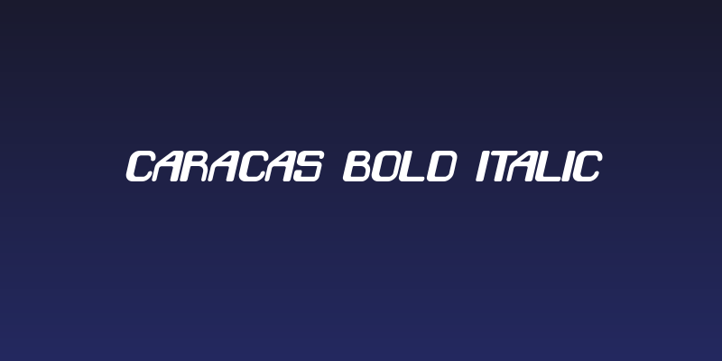 Caracas Bold Italic Social Header