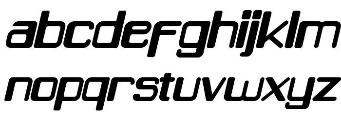 Caracas Bold Italic Font LOWERCASE