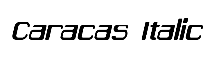 Caracas Italic  免费字体下载