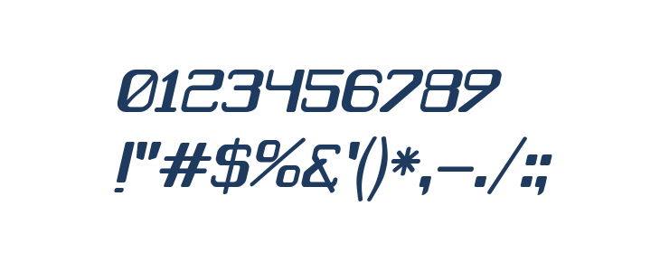 Caracas Italic Other Characters