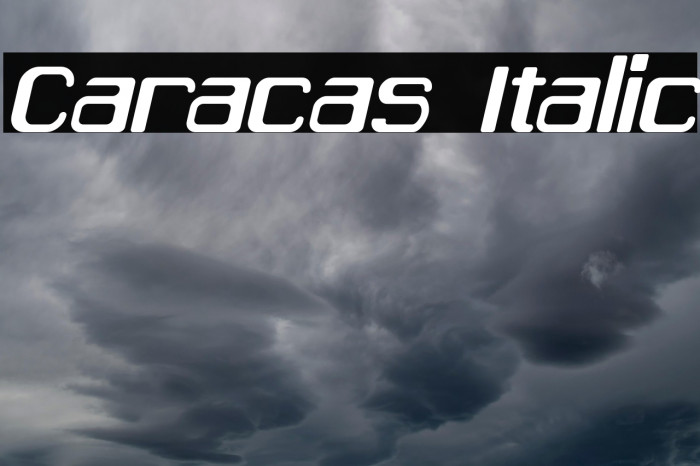 Caracas Italic Example 1