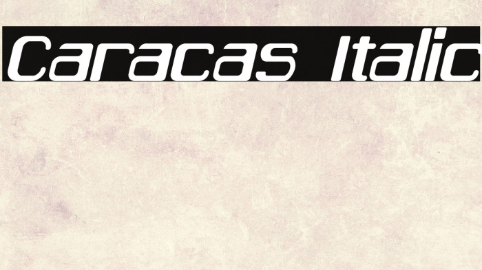 Caracas Italic Example 3