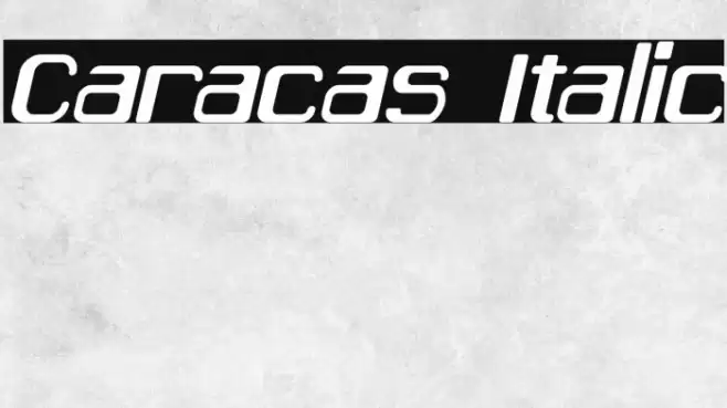 Caracas Italic Font examples