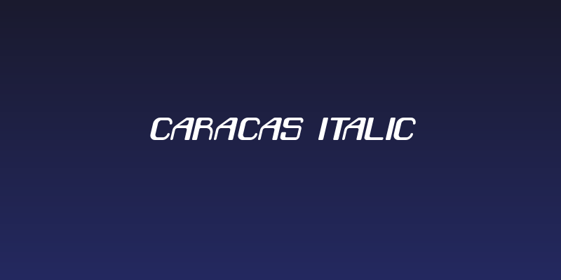 Caracas Italic Social Header