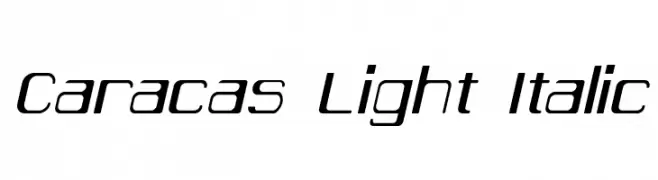 Caracas Light Italic  नि: शुल्क फ़ॉन्ट्स डाउनलोड
