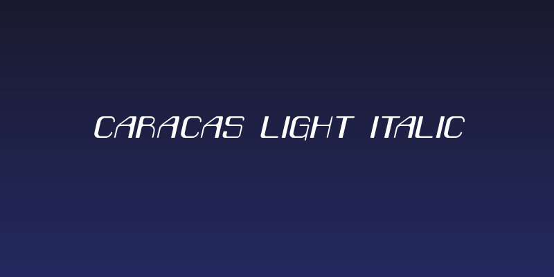 Caracas Light Italic Social Header