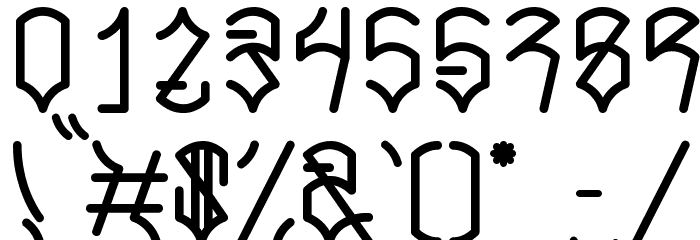 Caracas Regular Font OTHER CHARS