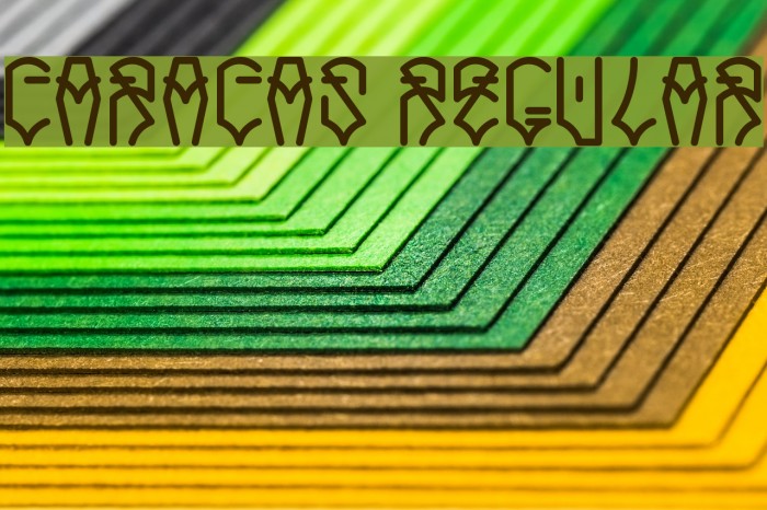Caracas Regular Font examples