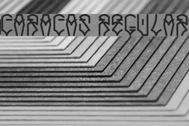 Caracas Regular Font examples