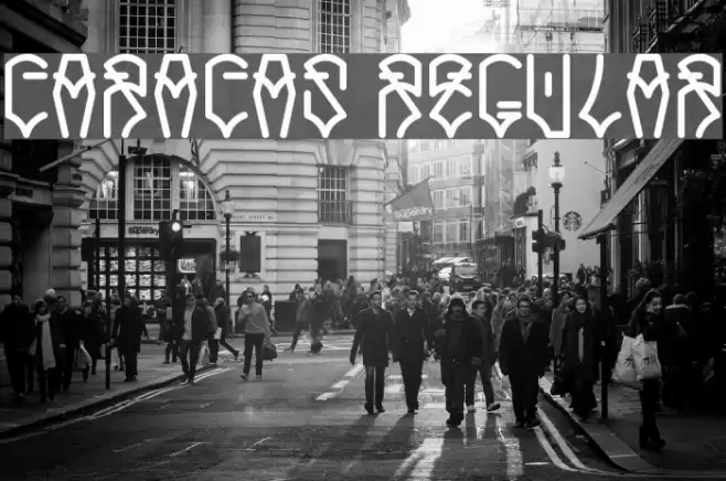Caracas Regular Font examples