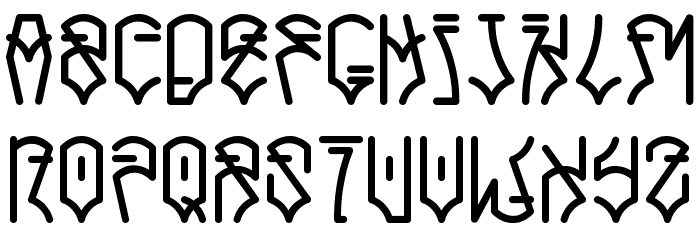 Caracas Regular Font LOWERCASE