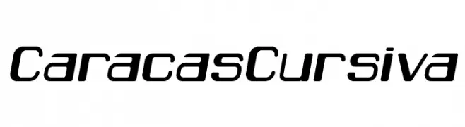 CaracasCursiva  Frei Schriftart Herunterladen
