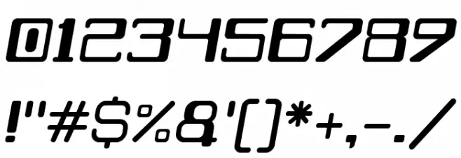 CaracasCursiva Font OTHER CHARS