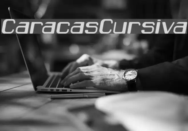 CaracasCursiva Font examples