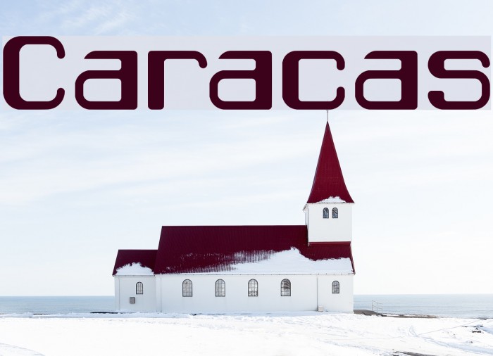 Caracas Font examples