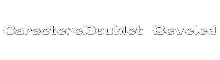 CaractereDoublet Beveled Font