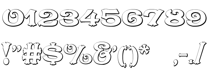 CaractereDoublet Beveled Font OTHER CHARS
