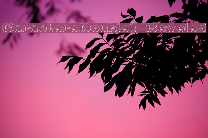 CaractereDoublet Beveled Font examples
