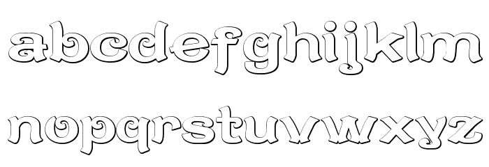 CaractereDoublet Beveled Font LOWERCASE