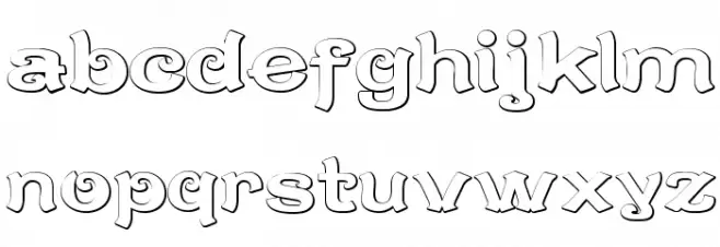 CaractereDoubletBeveled फ़ॉन्ट लोअरकेस