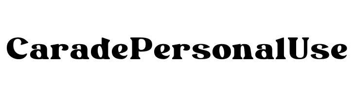 Carade Personal Use  免费字体下载