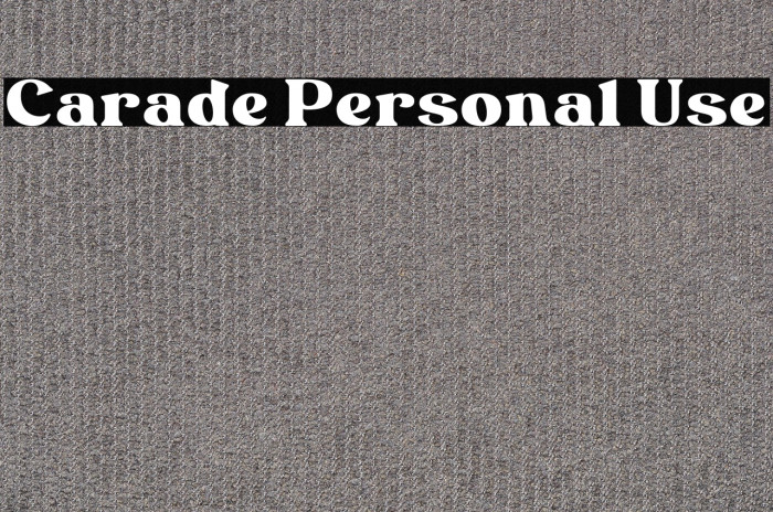 Carade Personal Use Example 2
