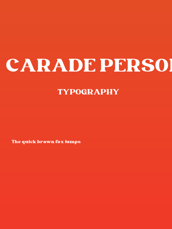 Carade Personal Use Poster