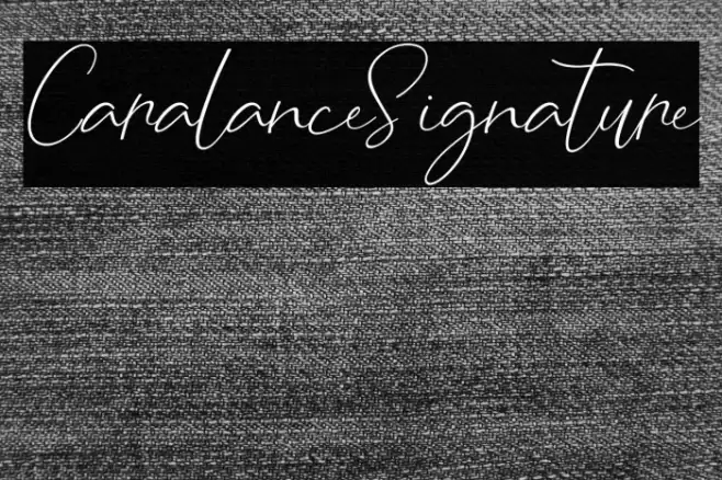 CaralanceSignature Font examples