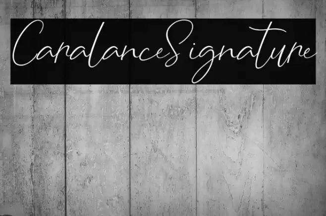 CaralanceSignature Font examples
