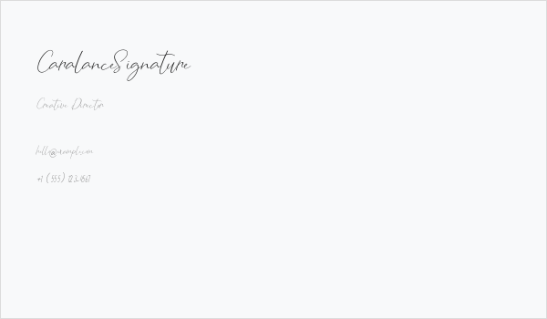 CaralanceSignature Business Card