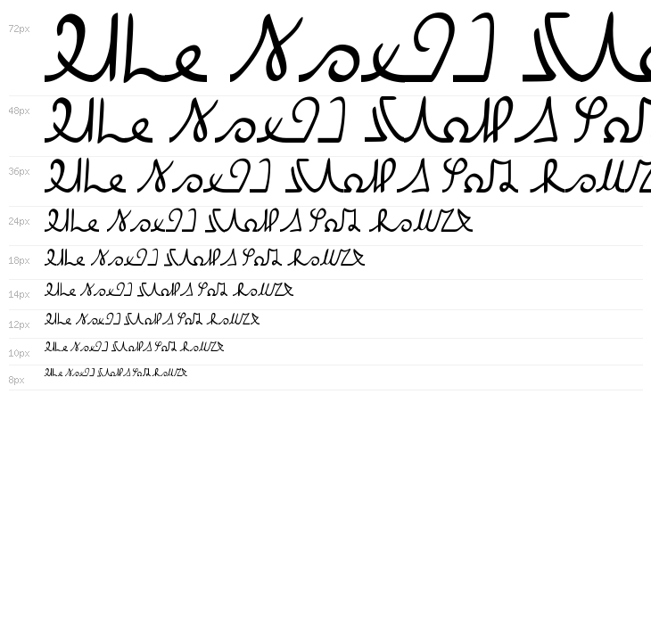 Caralhûnan Cursive Waterfall