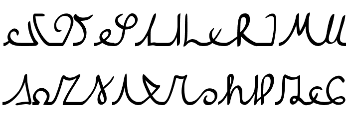 Caralhûnan Cursive Font LOWERCASE