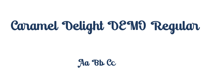 Caramel Delight DEMO Regular Font Preview