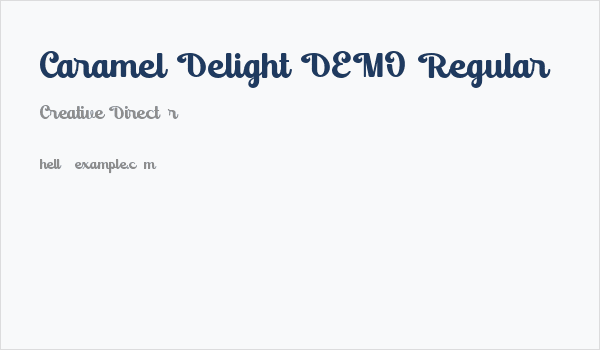 Caramel Delight DEMO Regular Business Card