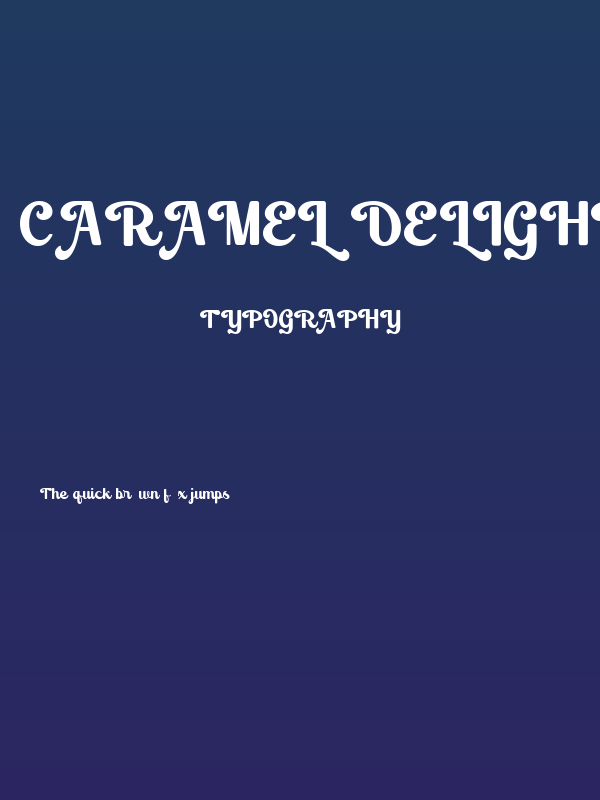 Caramel Delight DEMO Regular Poster