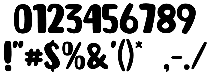 Caramel Sweets Font OTHER CHARS