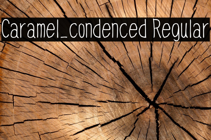 Caramel_condenced Regular Font examples