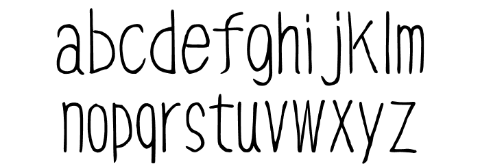 Caramel_condenced Regular Font LOWERCASE