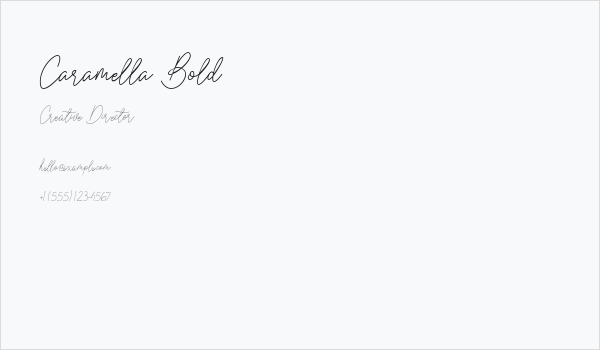 Caramella Bold Business Card