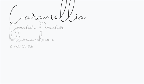 Caramellia Business Card