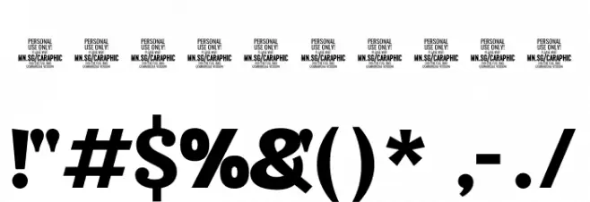 Caraphic Script PERSONAL USE Regular Font OTHER CHARS
