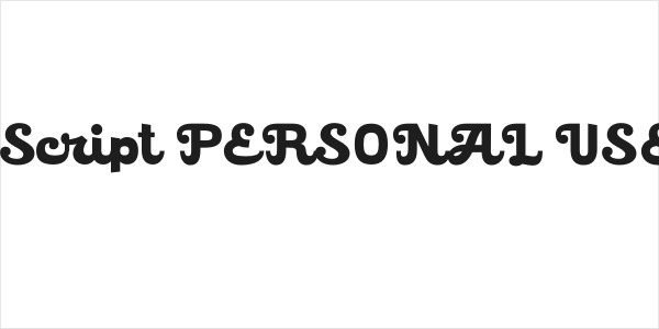 Caraphic Script PERSONAL USE Regular Logo