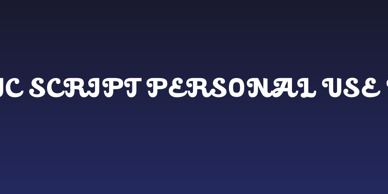 Caraphic Script PERSONAL USE Regular Social Header