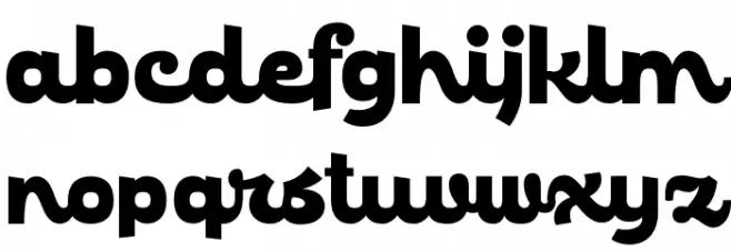 Caraphic Script PERSONAL USE Regular Schriftart Kleinbuchstaben